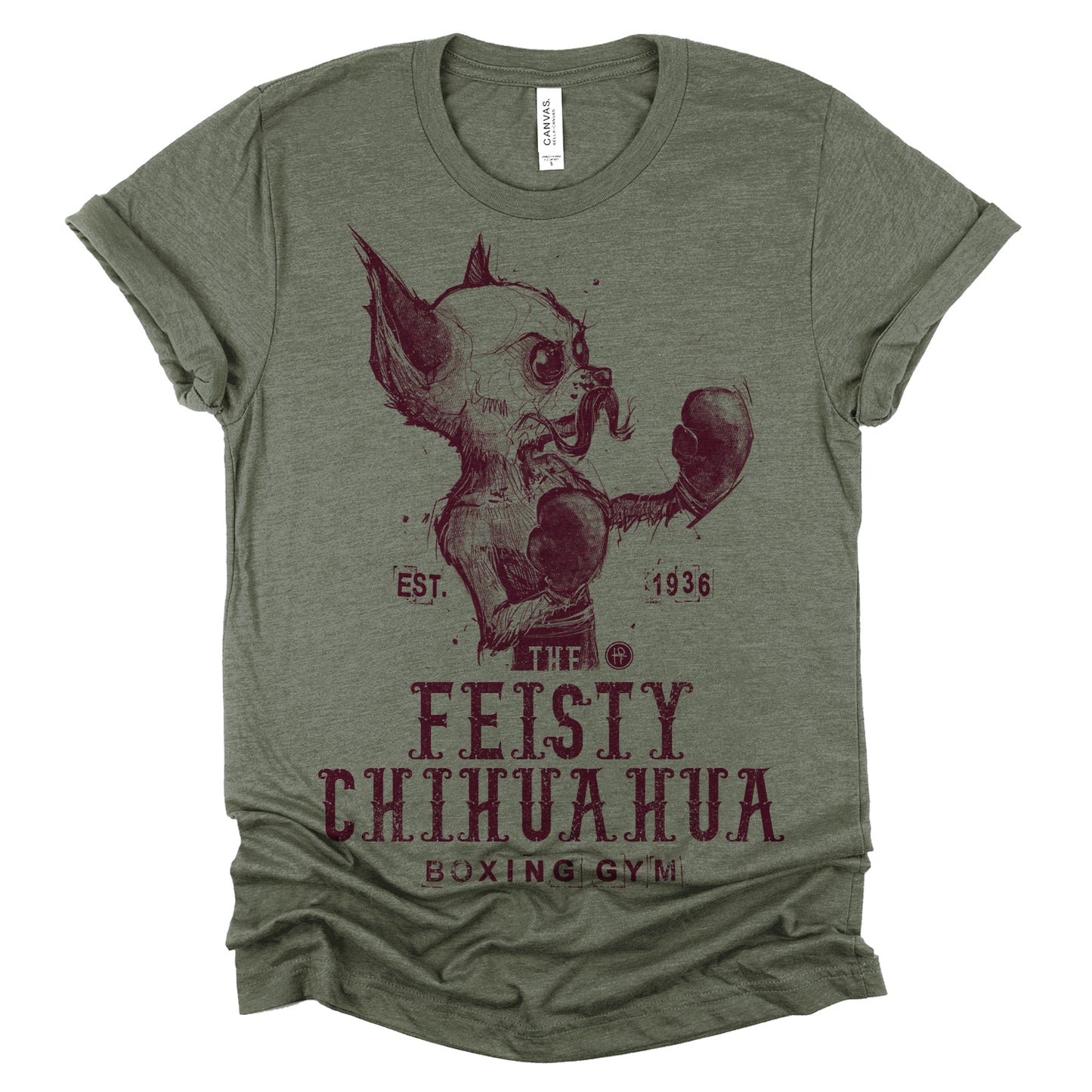 Feisty Chihuahua Boxing Gym: Punchy Pooch Attitude T-Shirt
