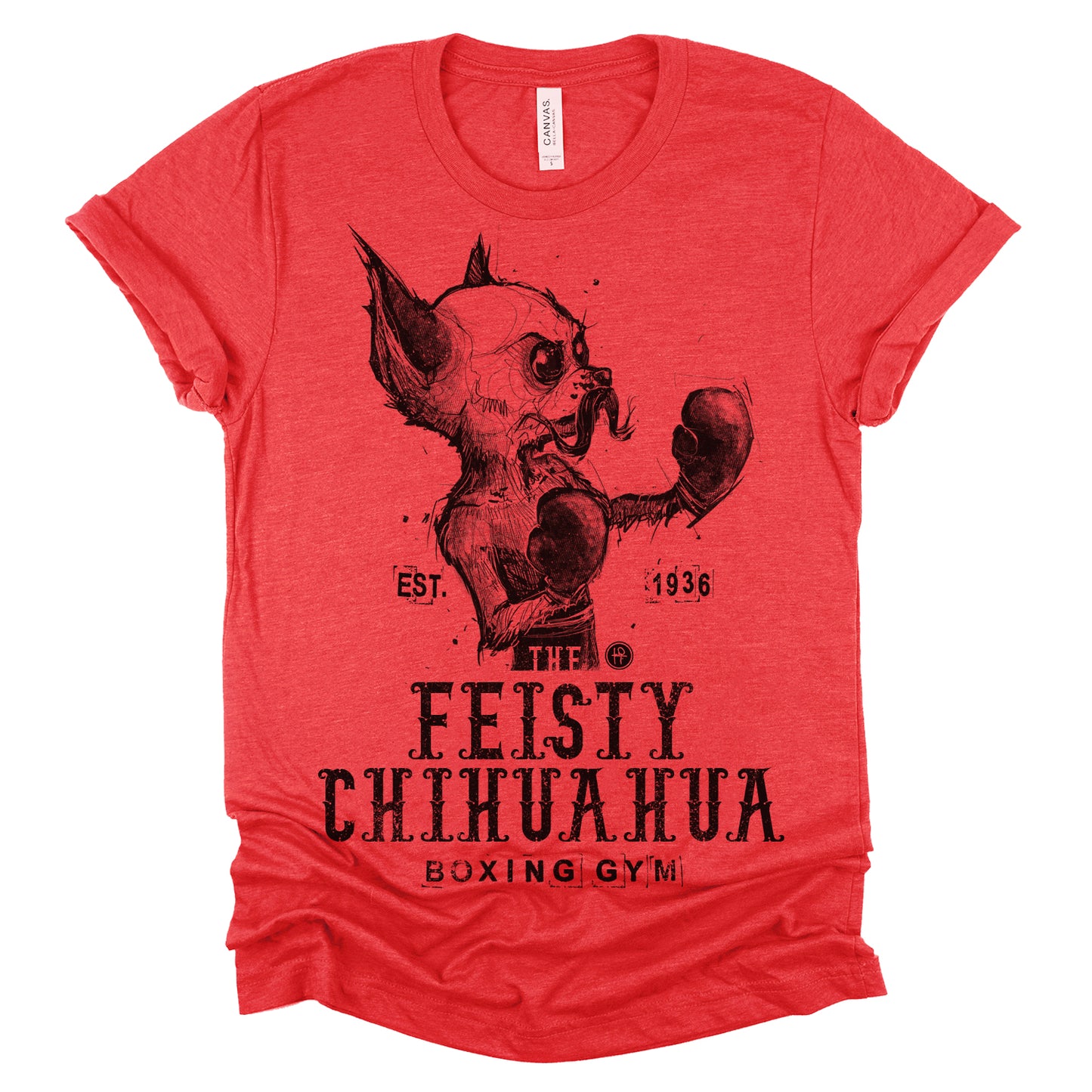 Feisty Chihuahua Boxing Gym: Punchy Pooch Attitude T-Shirt