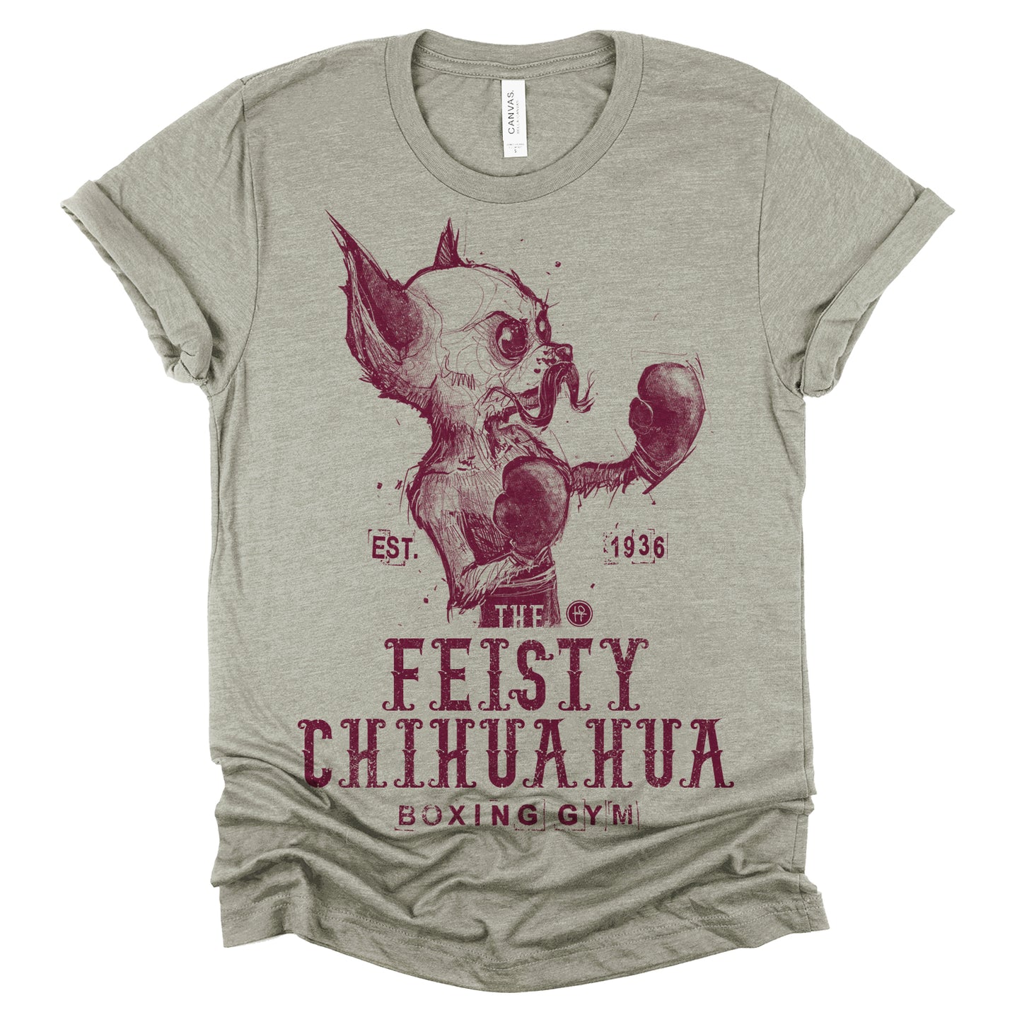 Feisty Chihuahua Boxing Gym: Punchy Pooch Attitude T-Shirt