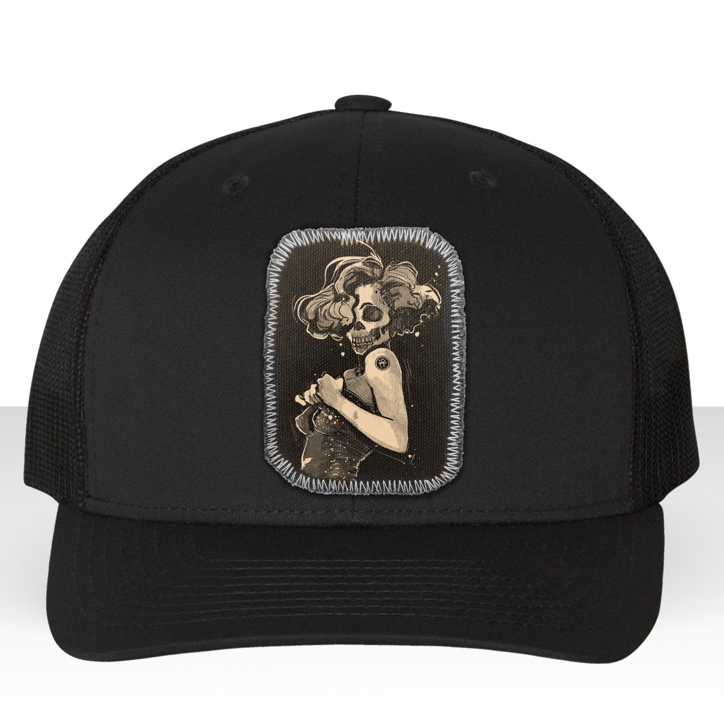Marilyn Light Skull Pin-up: Unconventional Elegance Trucker Hat