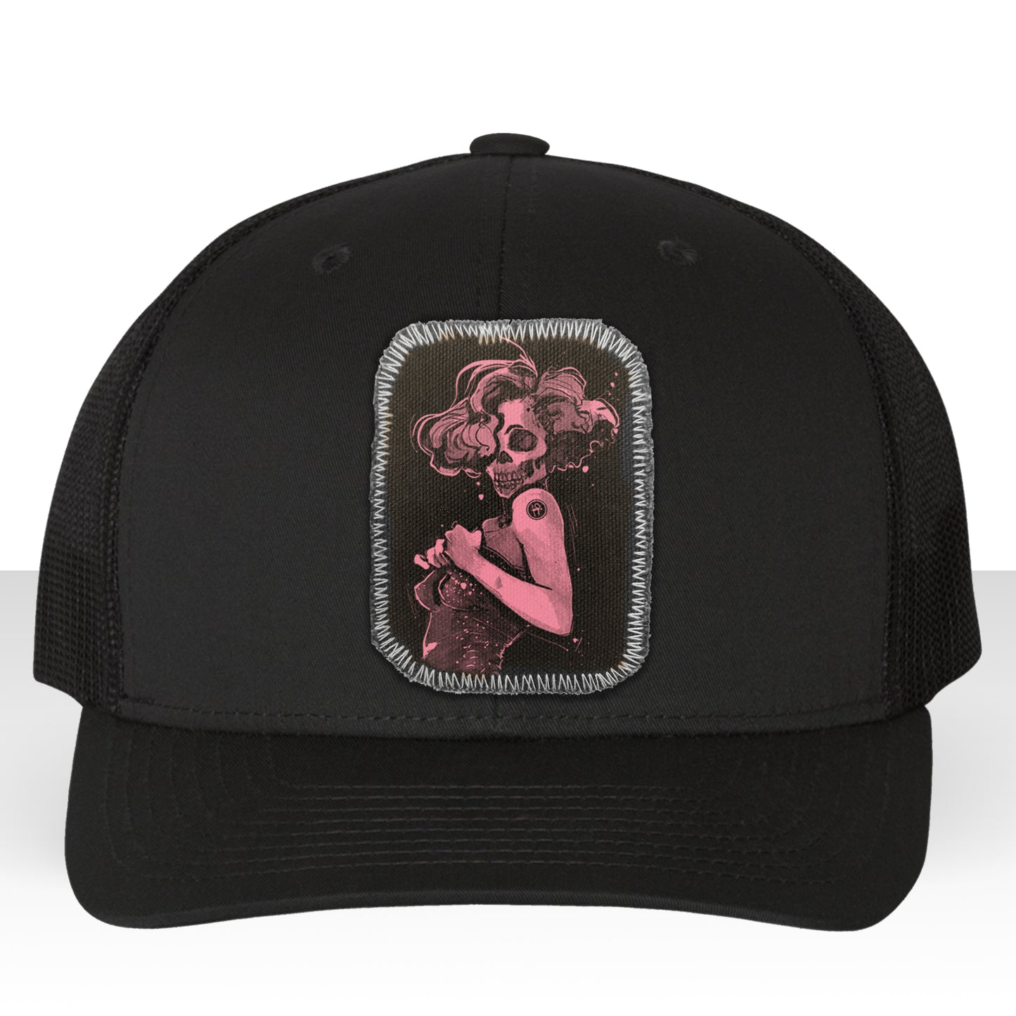 Marilyn Light Skull Pin-up: Unconventional Elegance Trucker Hat