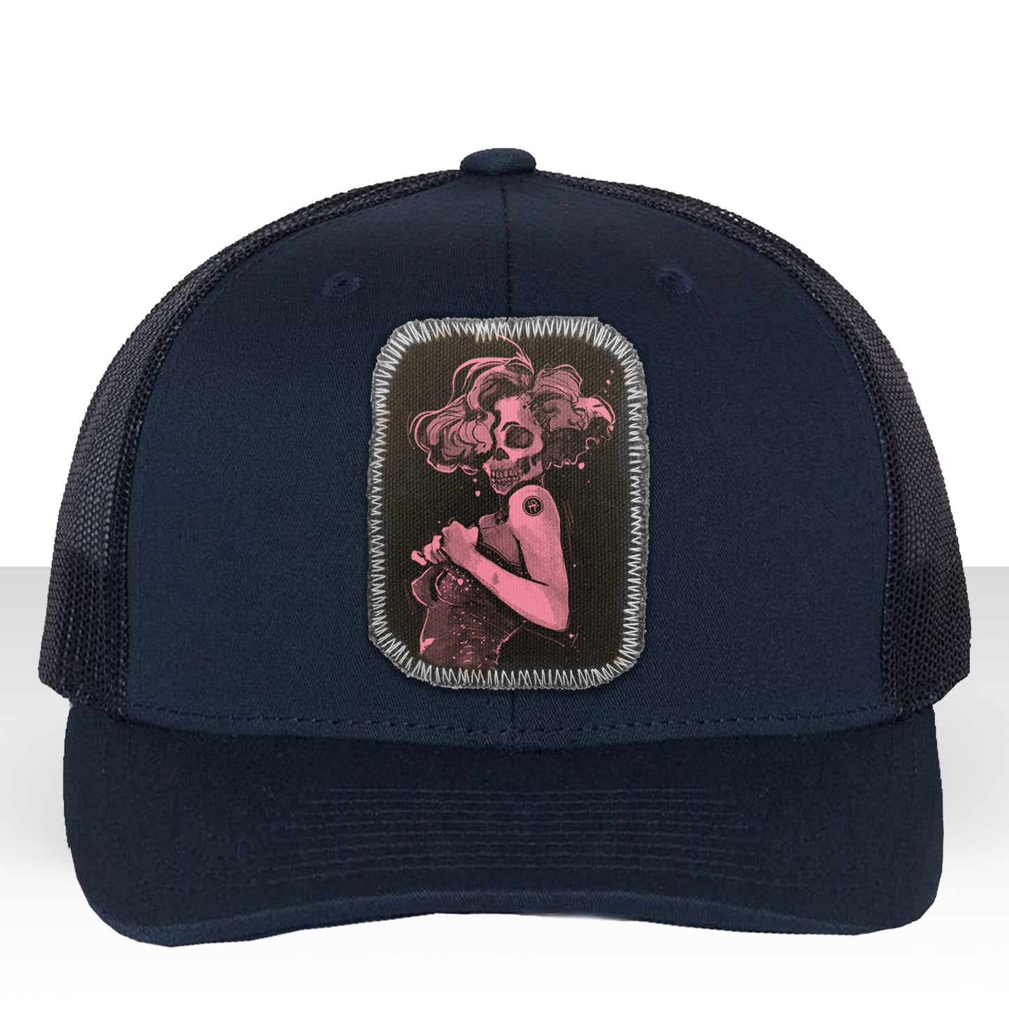 Marilyn Light Skull Pin-up: Unconventional Elegance Trucker Hat