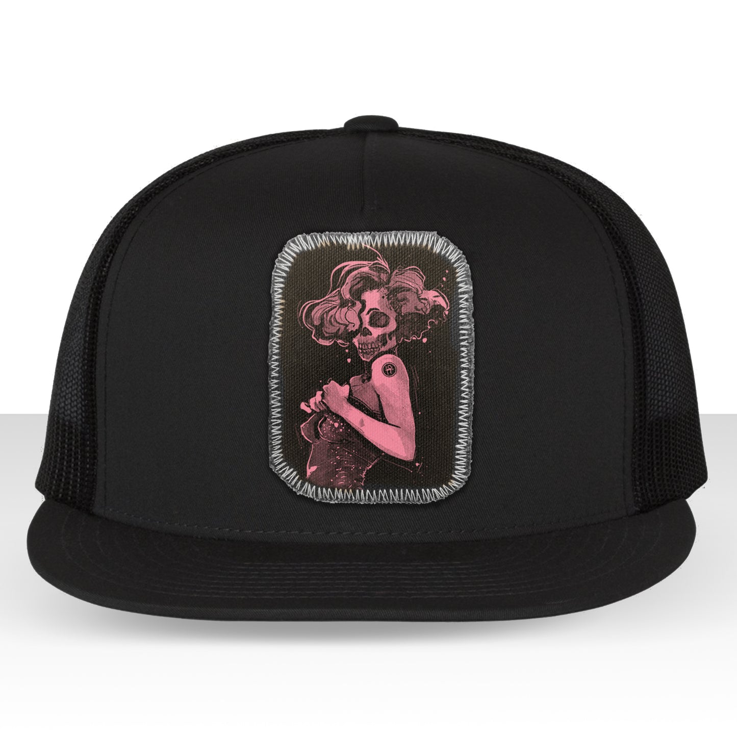 Marilyn Light Skull Pin-up: Unconventional Elegance Trucker Hat