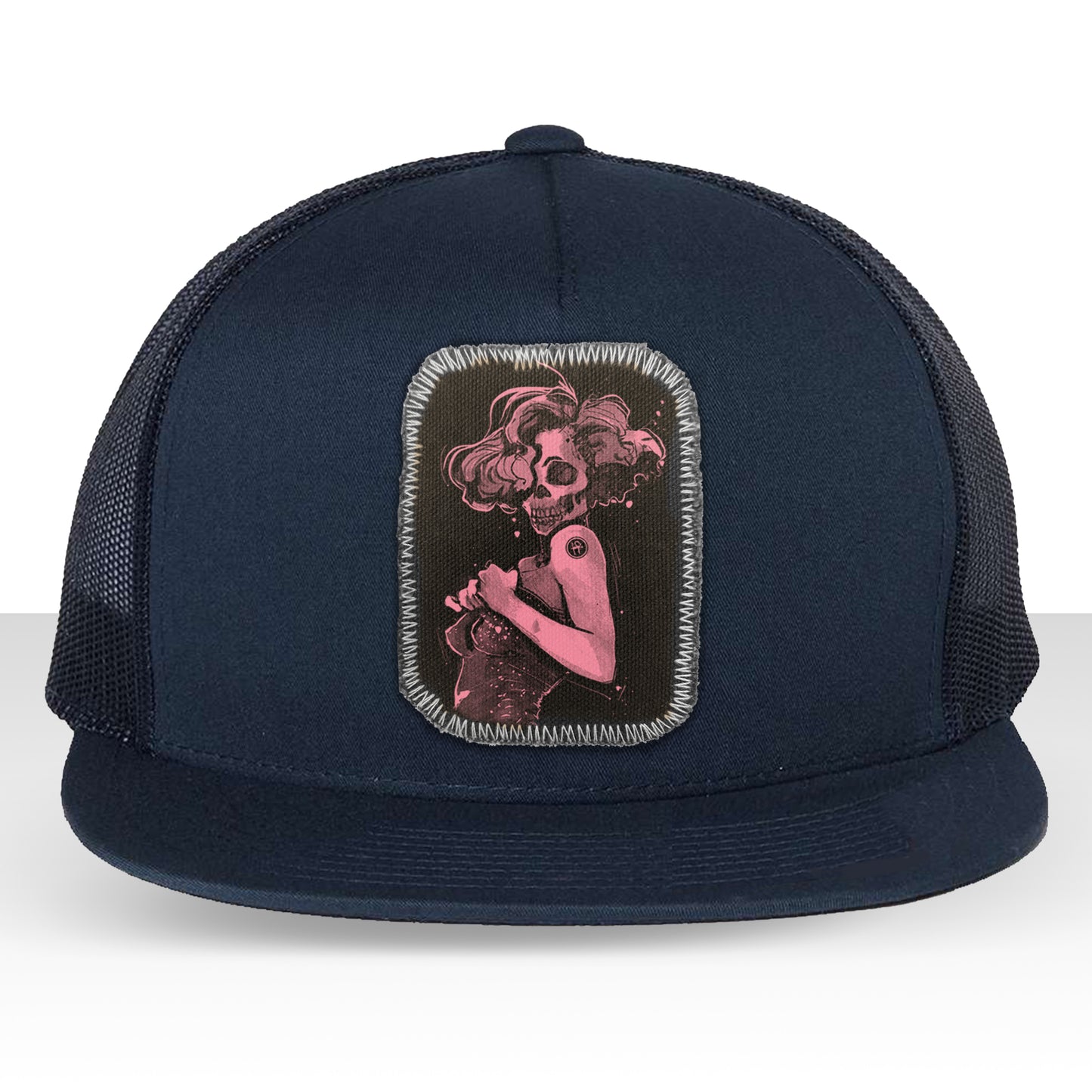 Marilyn Light Skull Pin-up: Unconventional Elegance Trucker Hat