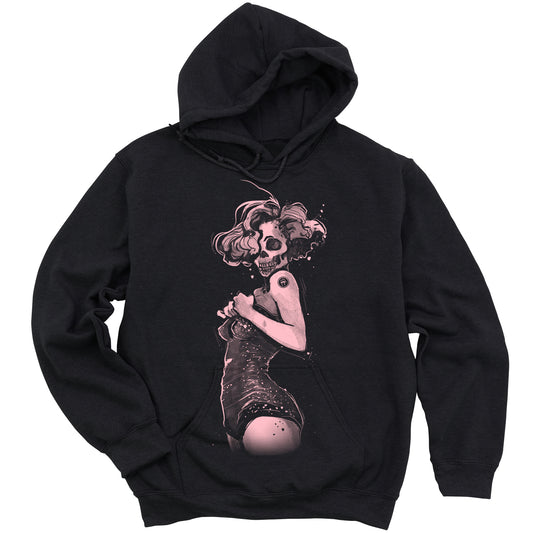 Marilyn Light Skull Pin-up: Unconventional Elegance Hoodie