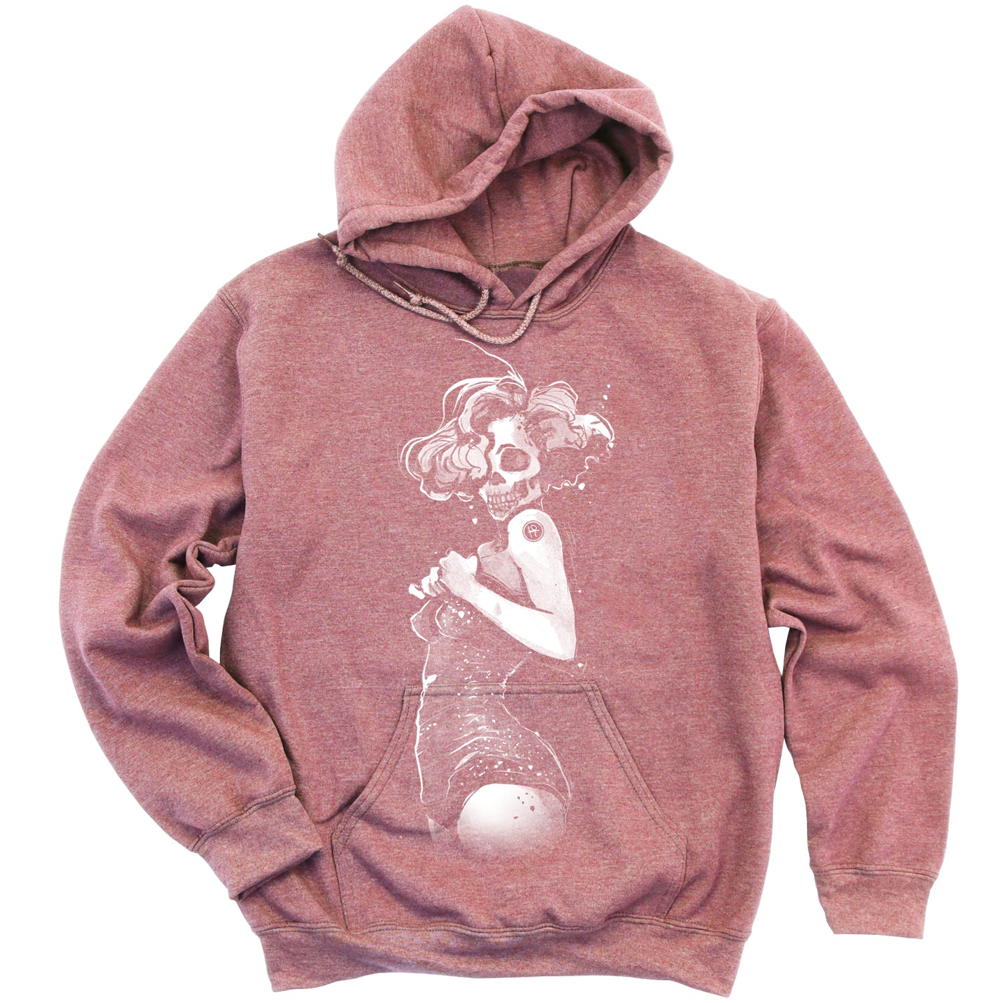 Marilyn Light Skull Pin-up: Unconventional Elegance Hoodie