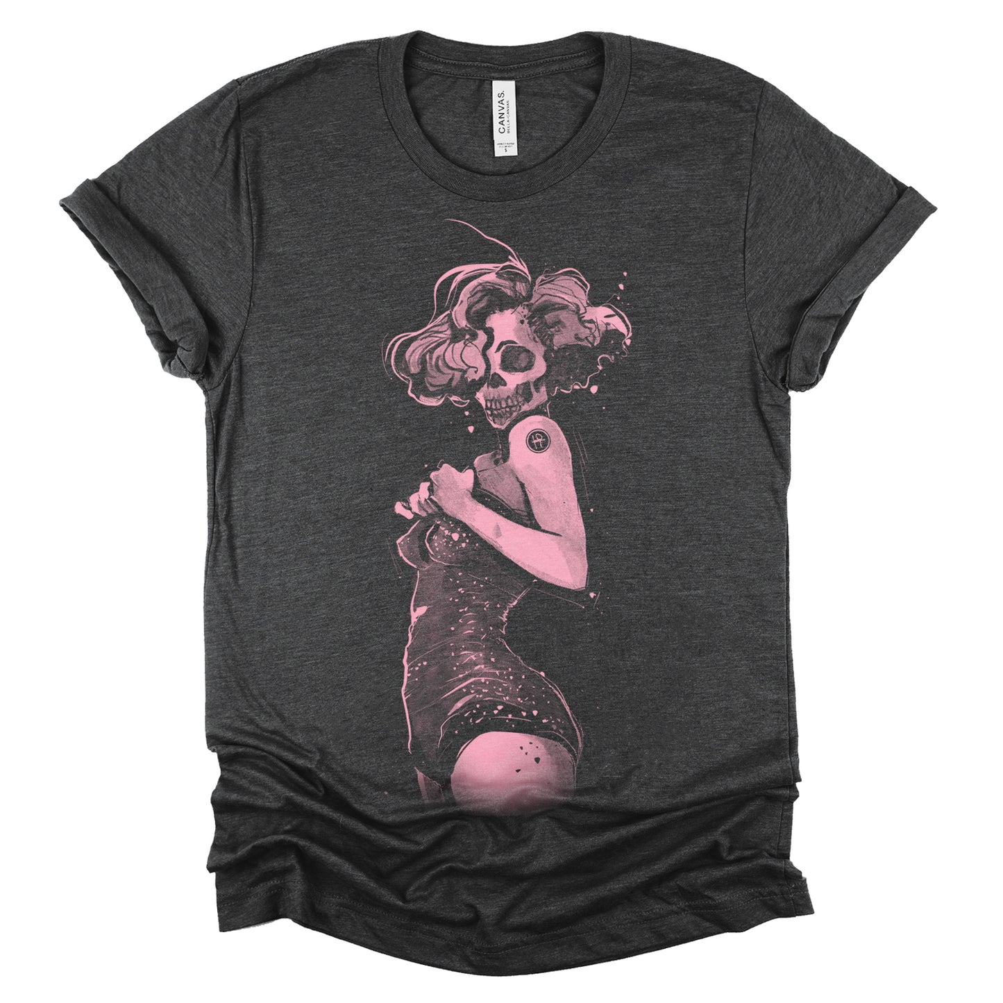 Marilyn Light Skull Pin-up: Unconventional Elegance T-shirt