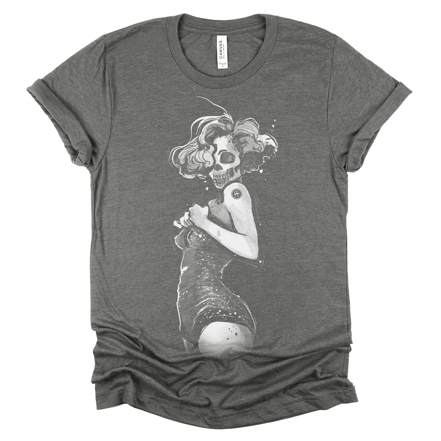 Marilyn Light Skull Pin-up: Unconventional Elegance T-shirt