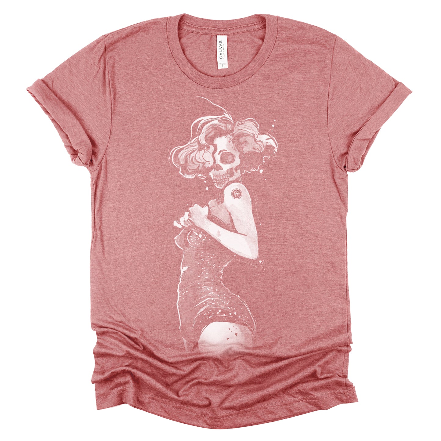 Marilyn Light Skull Pin-up: Unconventional Elegance T-shirt