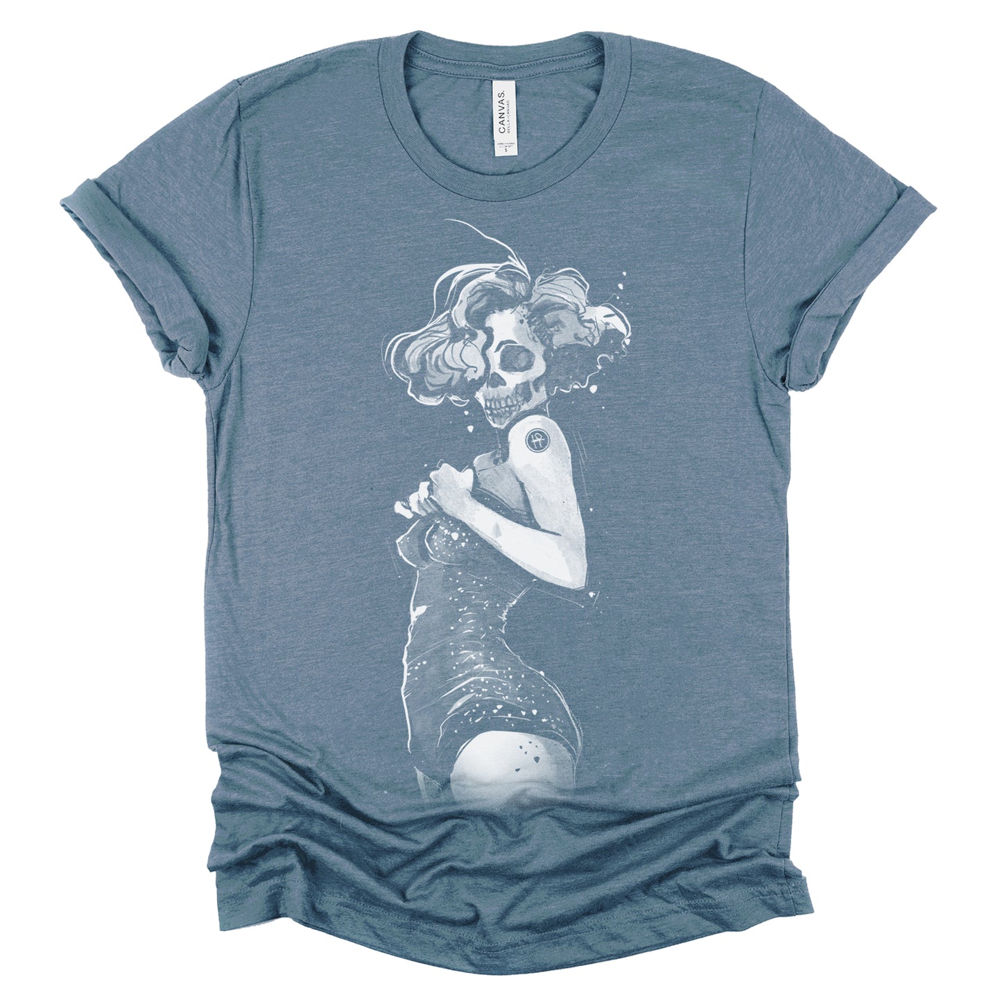 Marilyn Light Skull Pin-up: Unconventional Elegance T-shirt
