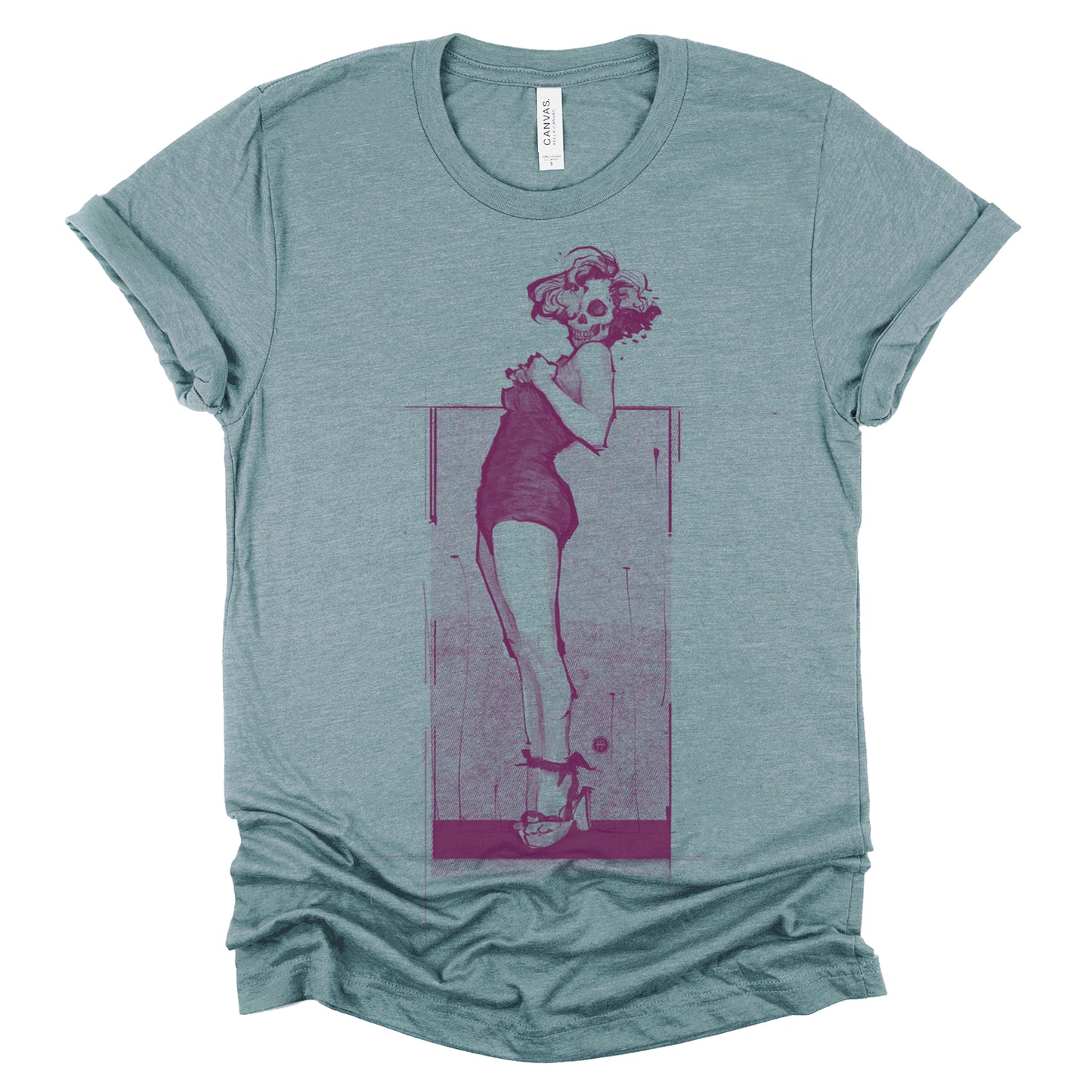 Marilyn Skull Pin-Up: Bold and Unconventional from Head to Toe T-shirt