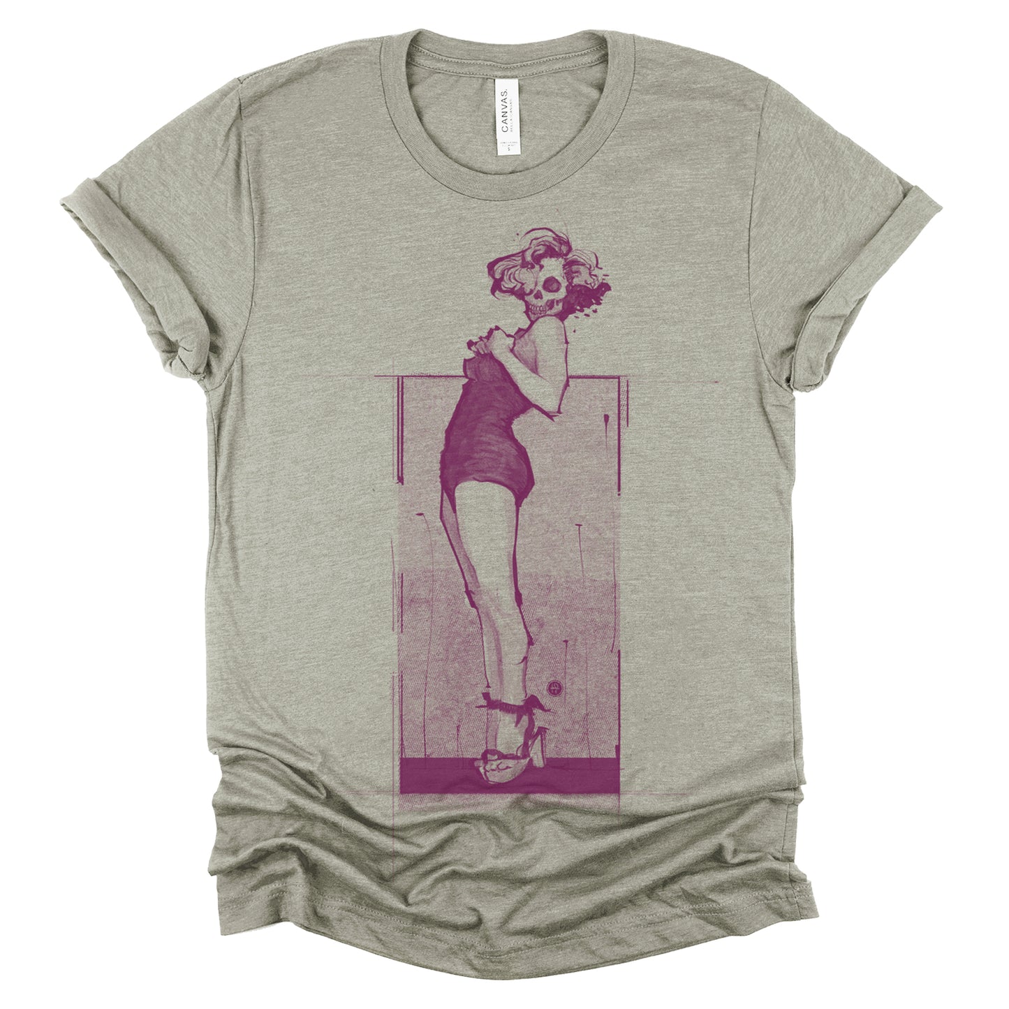 Marilyn Skull Pin-Up: Bold and Unconventional from Head to Toe T-shirt