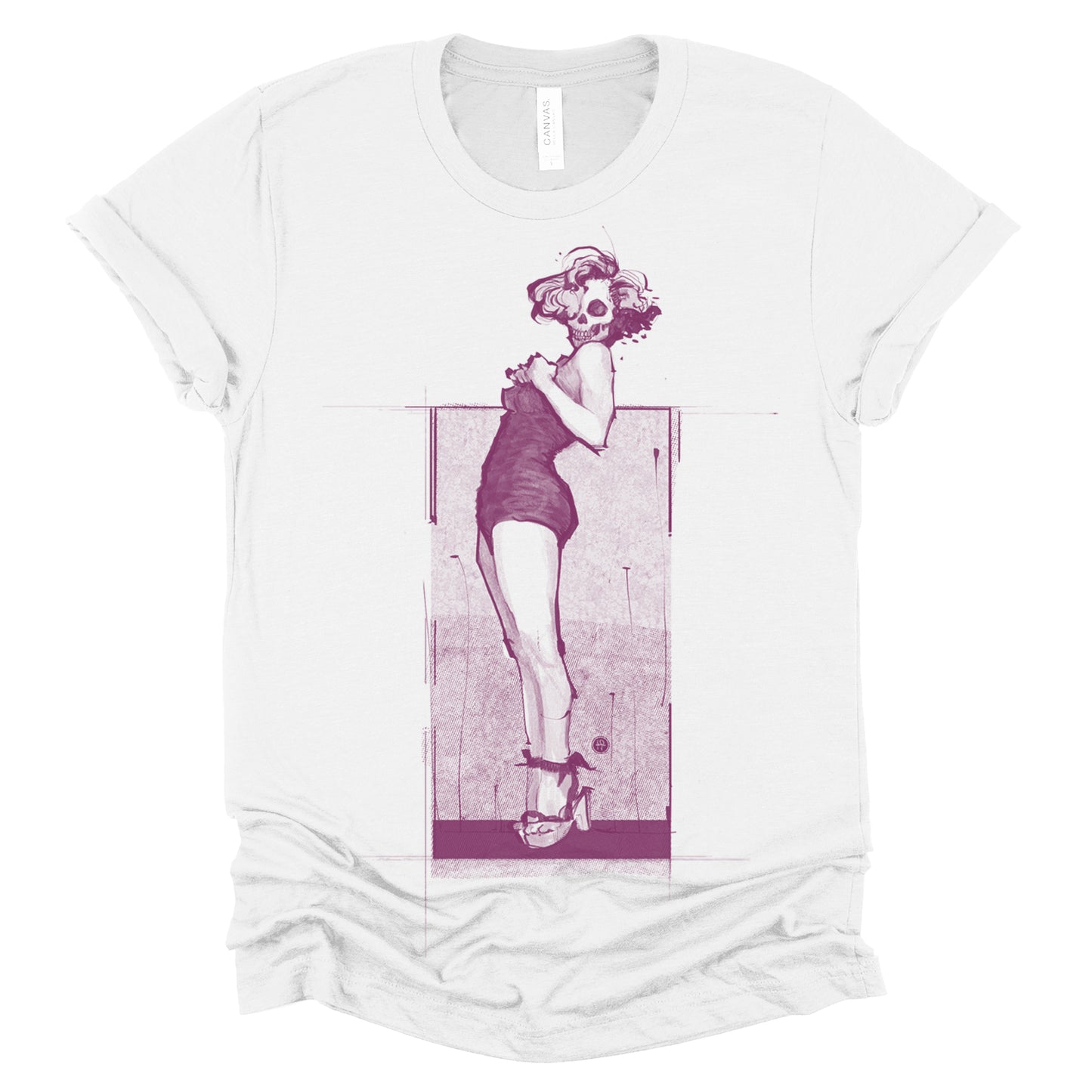 Marilyn Skull Pin-Up: Bold and Unconventional from Head to Toe T-shirt