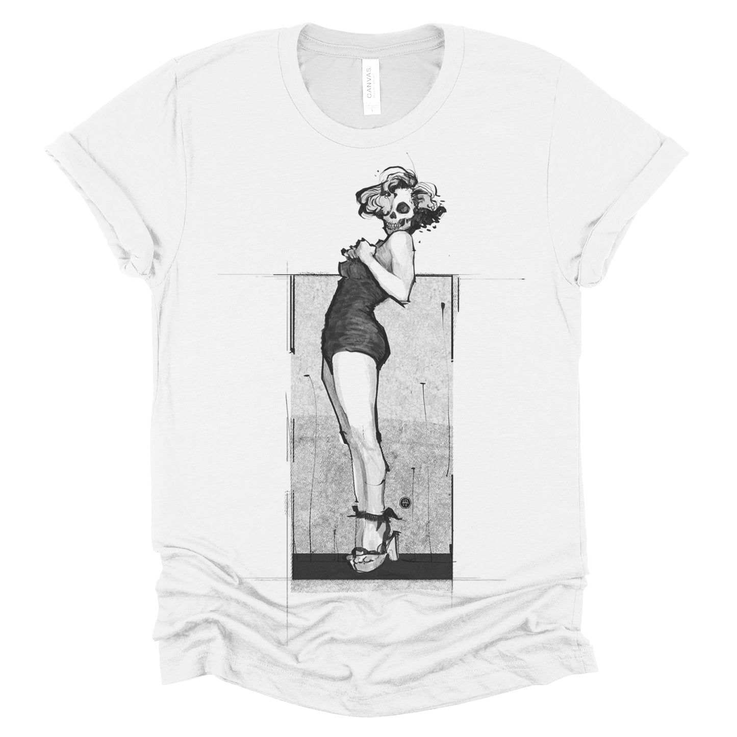 Marilyn Skull Pin-Up: Bold and Unconventional from Head to Toe T-shirt