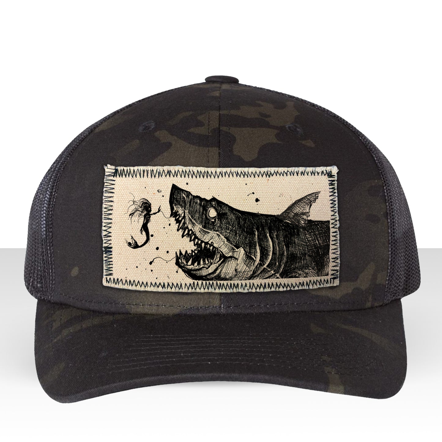 Mermaid & the Shark: Friends and Foes of the Sea Trucker Vintage