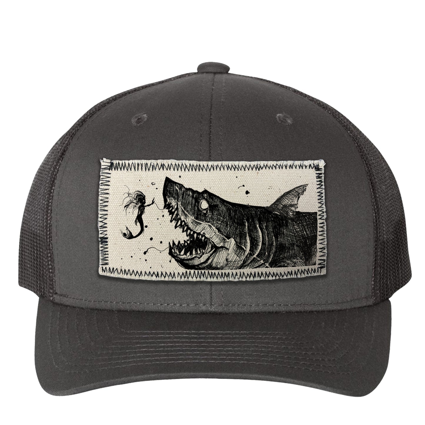 Mermaid & the Shark: Friends and Foes of the Sea Trucker Vintage