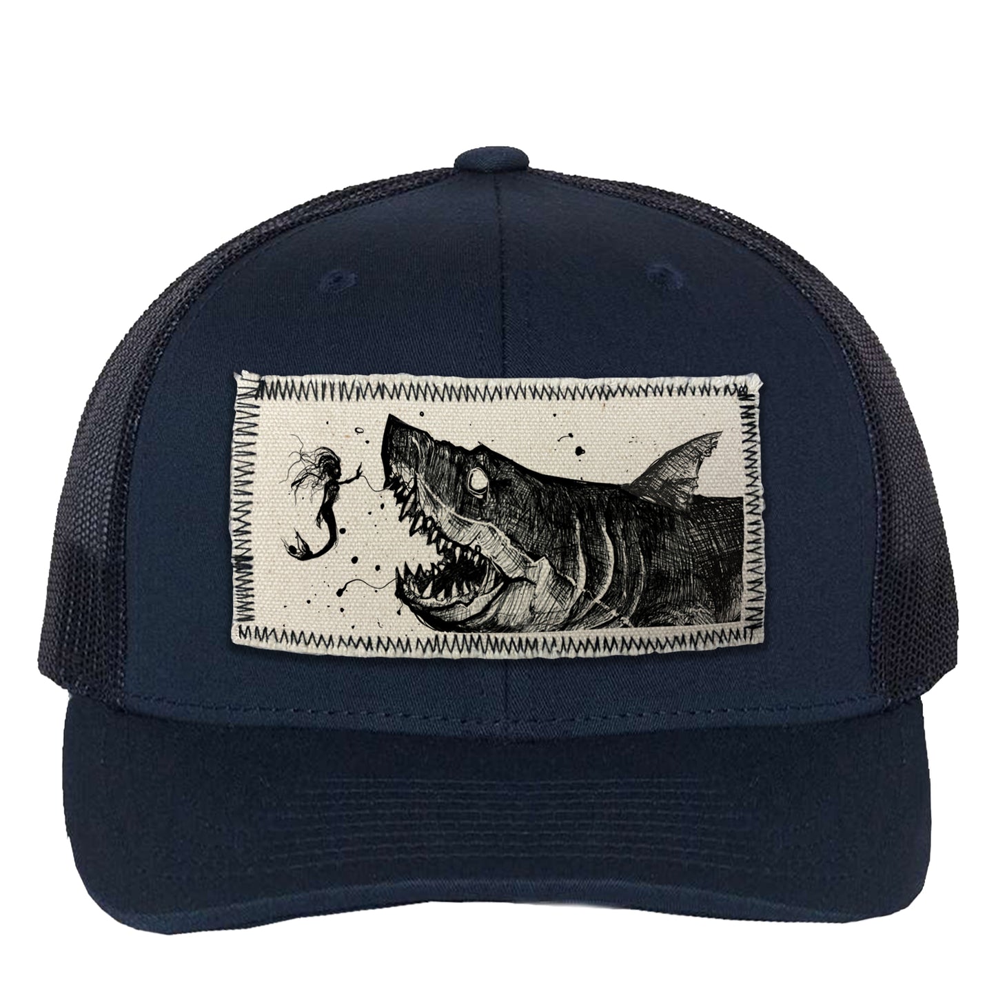 Mermaid & the Shark: Friends and Foes of the Sea Trucker Vintage
