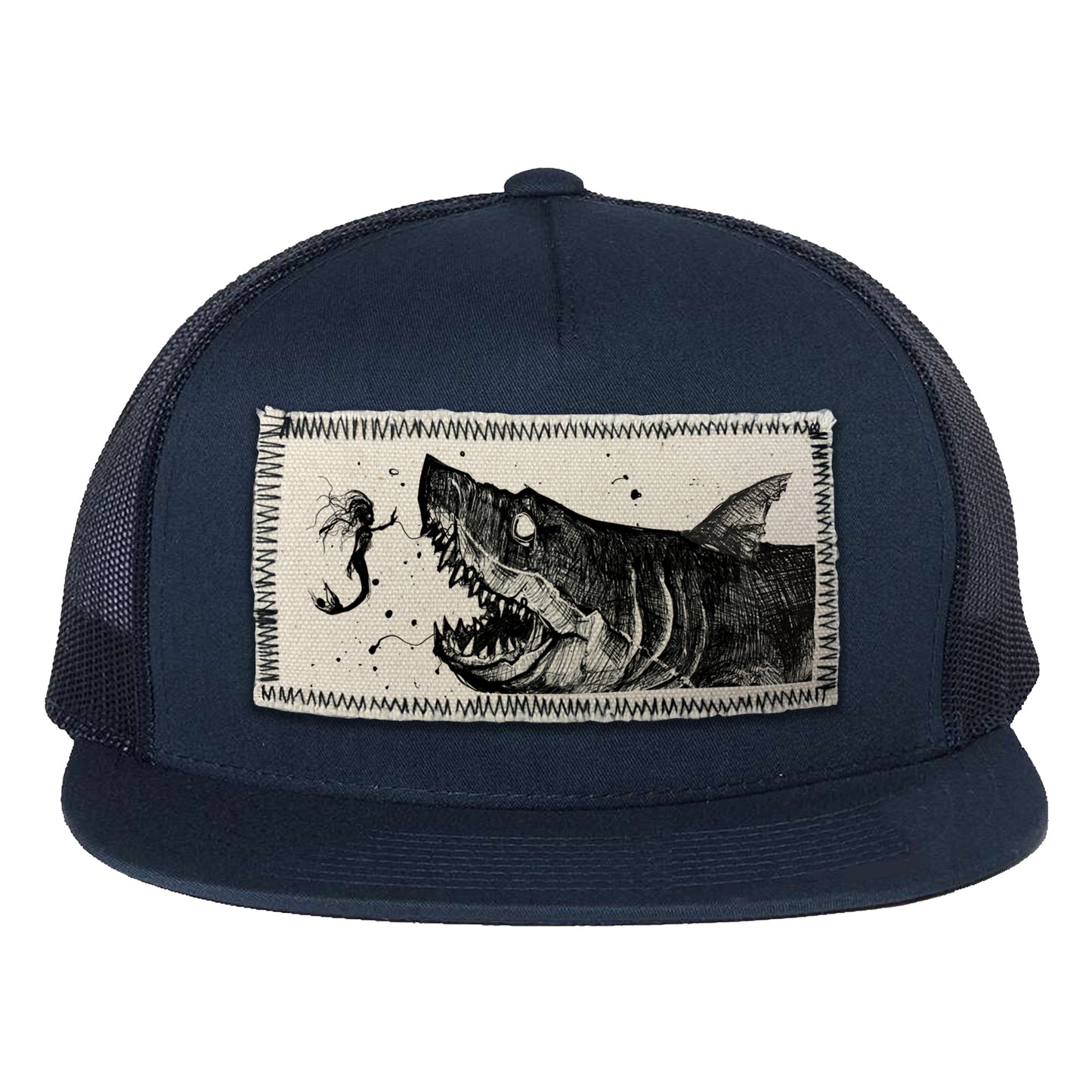Mermaid & the Shark: Friends and Foes of the Sea Trucker Vintage