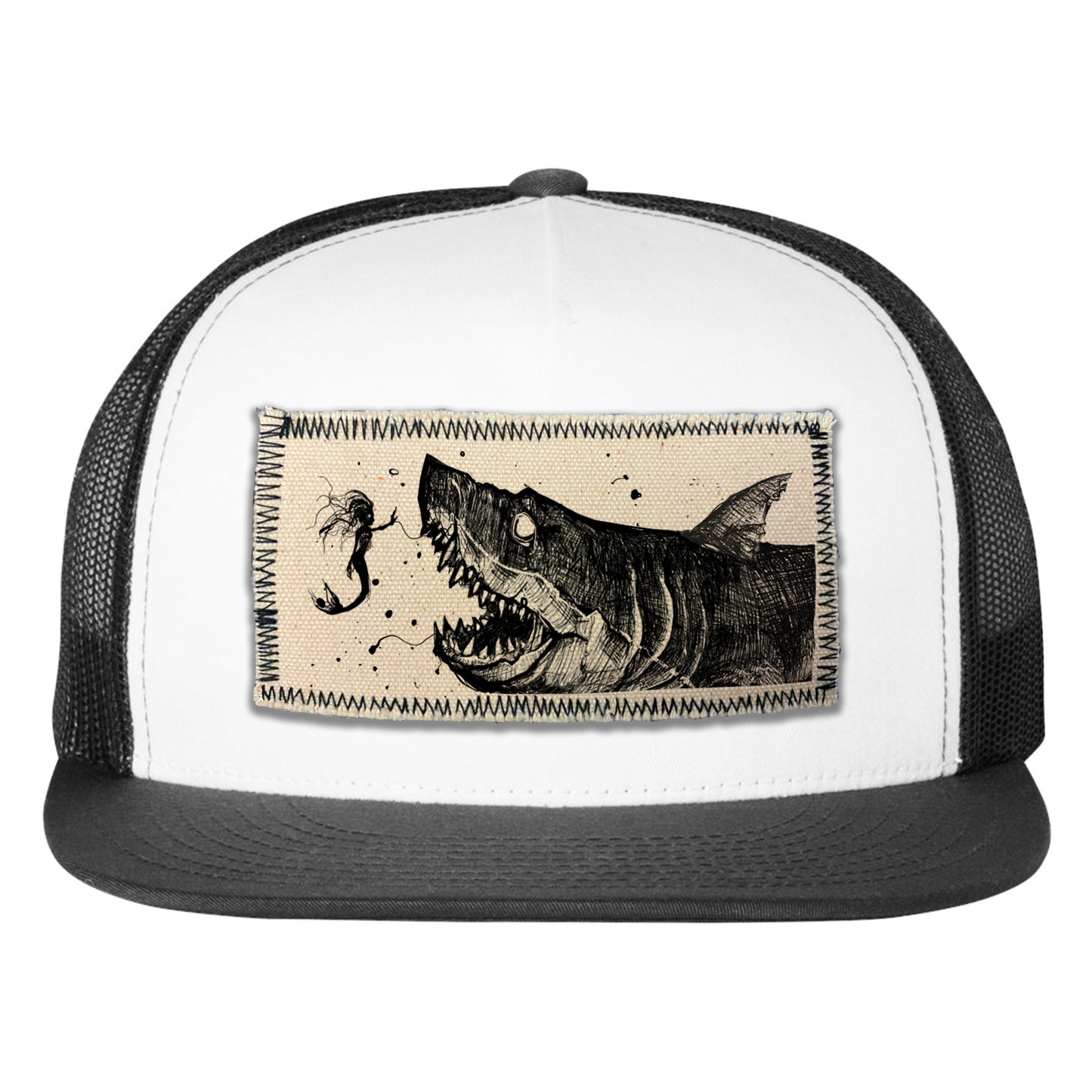 Mermaid & the Shark: Friends and Foes of the Sea Trucker Vintage