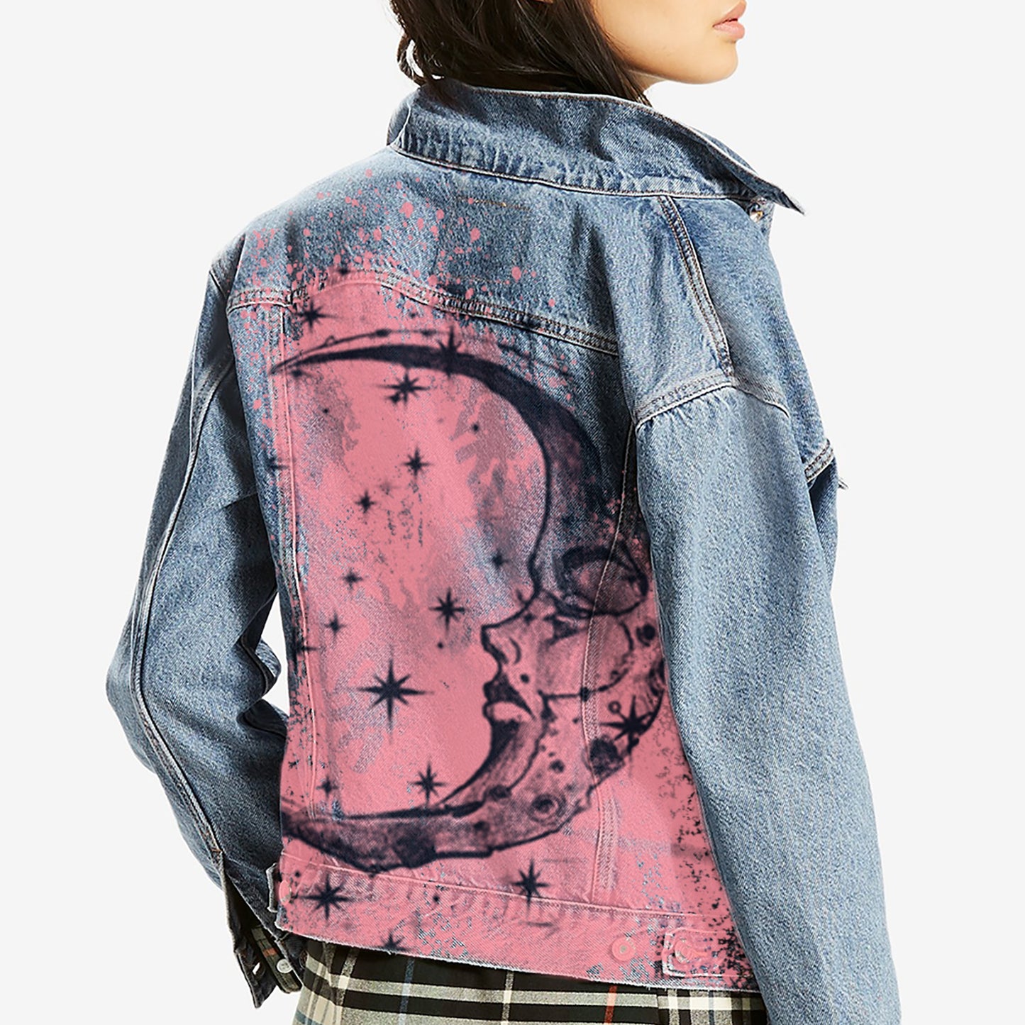 Lonely Moon: A Glimpse of Solitude Levi's Trucker Jacket