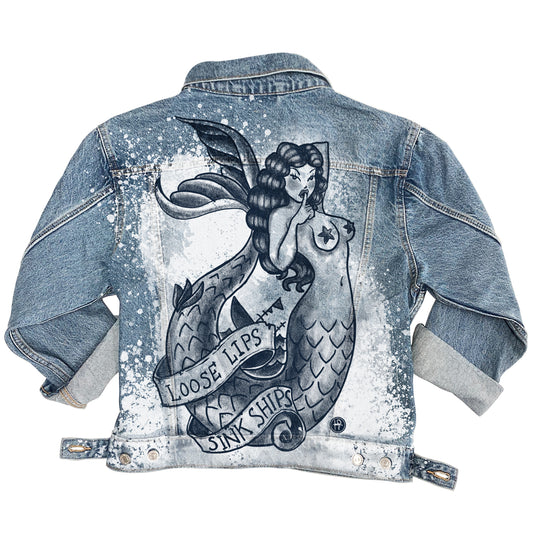 Navy Mermaid: Loose Lips Sink Ships  Levi's Trucker Jacket