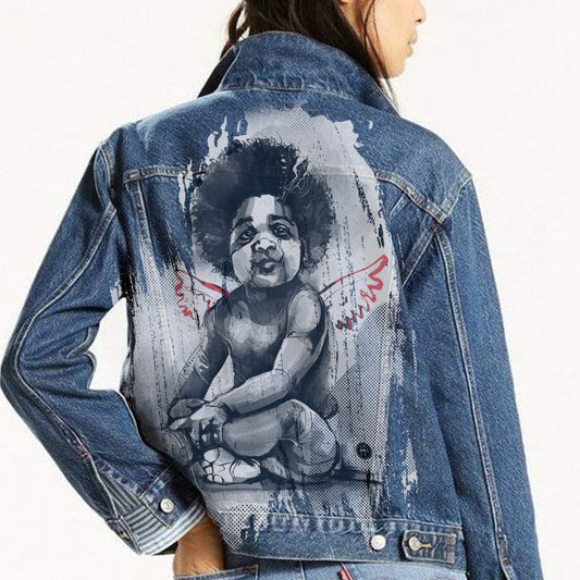 Notorious Baby: Iconic Tribute to Ready to Die Levi's Trucker Jacket