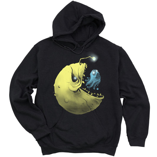 Hungry Pac-Man & Ghost: Deep Sea Predator Hoodie