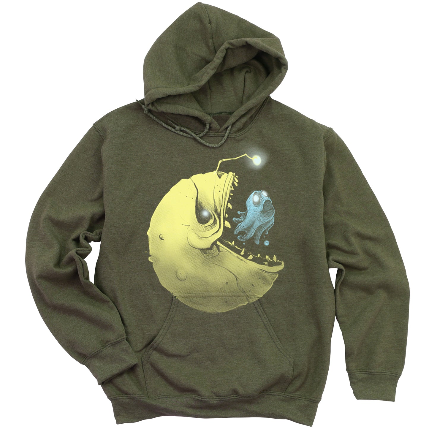Hungry Pac-Man & Ghost: Deep Sea Predator Hoodie