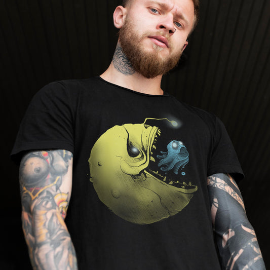 Hungry Pac-Man & Ghost: Deep Sea Predator T-shirt