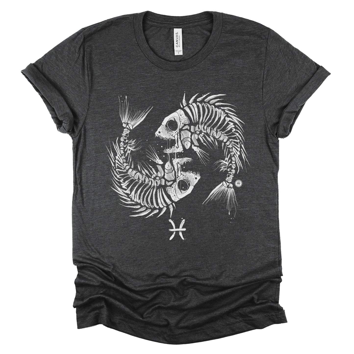 Pisces Zodiac: Skeleton Fish T-shirt