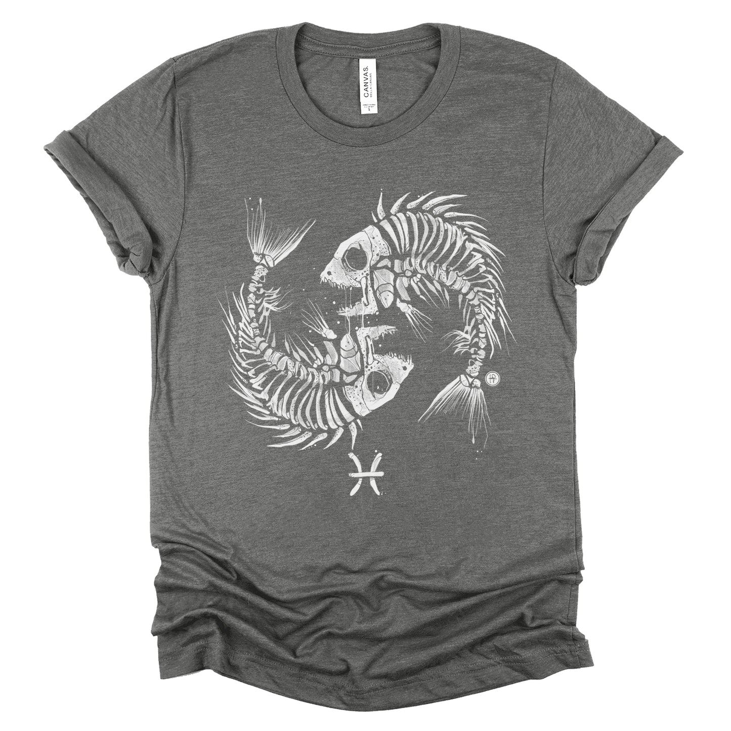 Pisces Zodiac: Skeleton Fish T-shirt
