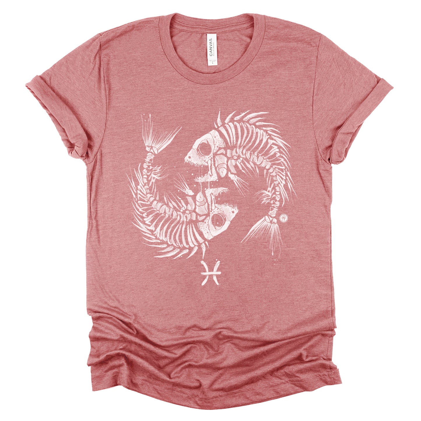 Pisces Zodiac: Skeleton Fish T-shirt