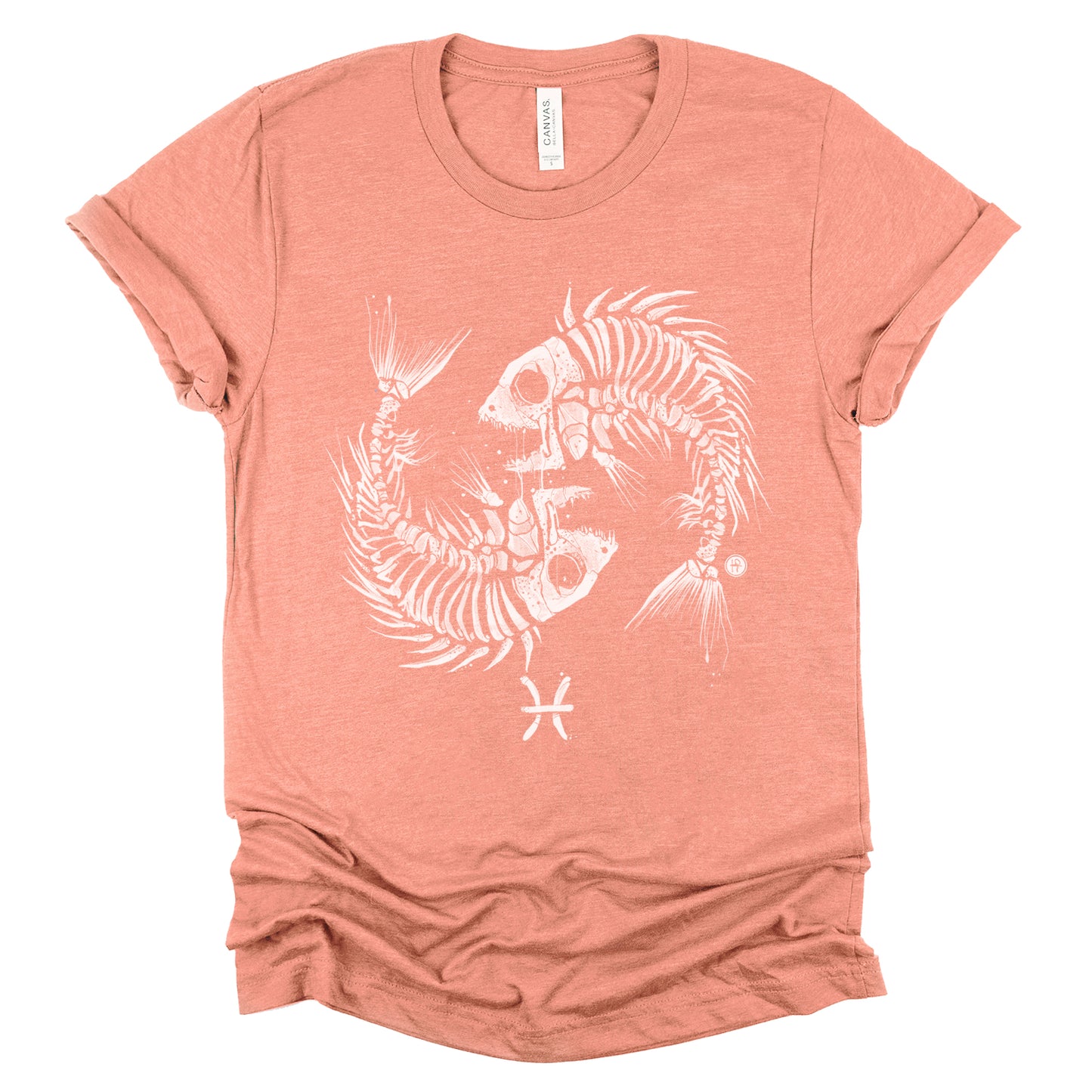 Pisces Zodiac: Skeleton Fish T-shirt