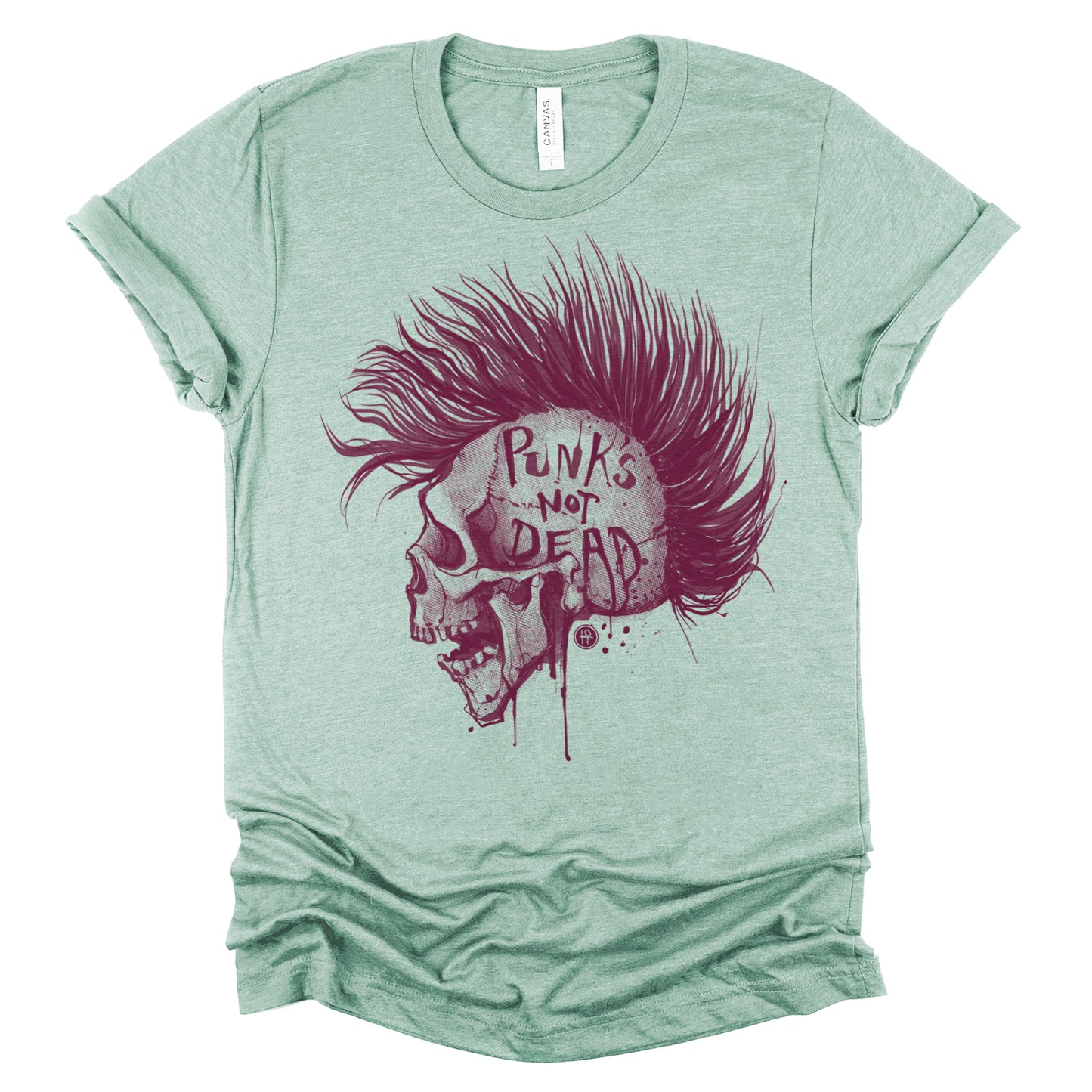 Punk's Not Dead: Skull & Mohawk Rebellion T-Shirt