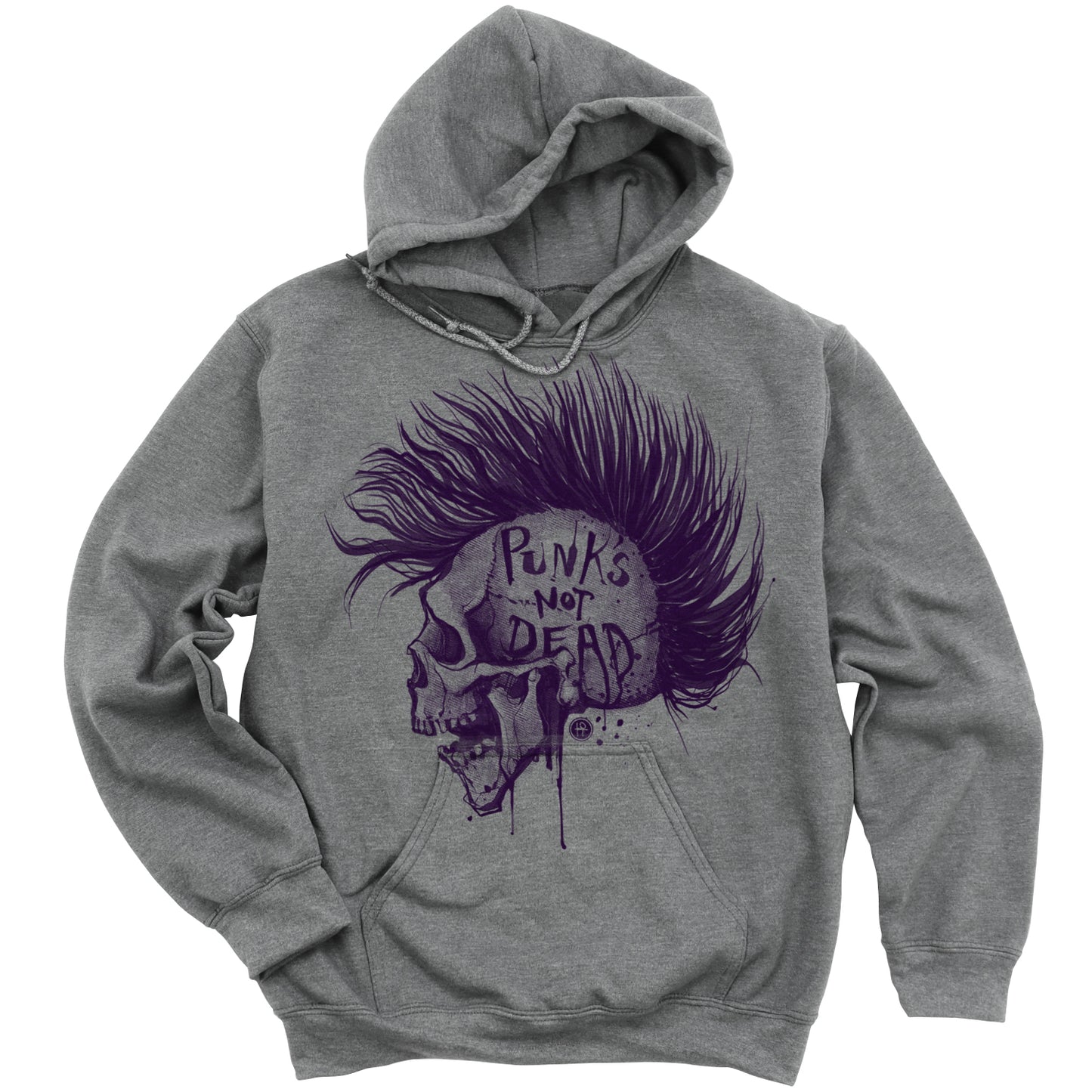 Punk's Not Dead: Skull & Mohawk Rebellion Hoodie
