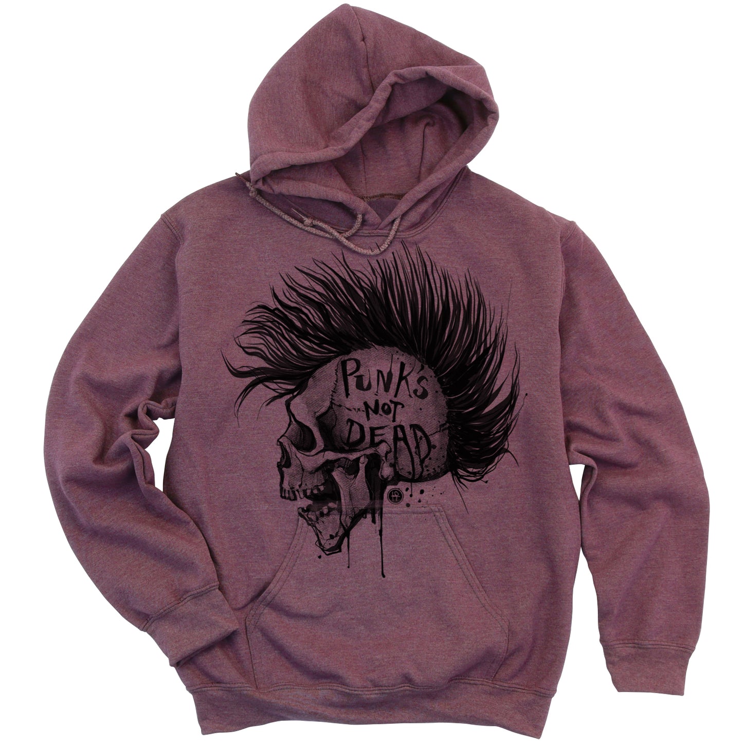 Punk's Not Dead: Skull & Mohawk Rebellion Hoodie