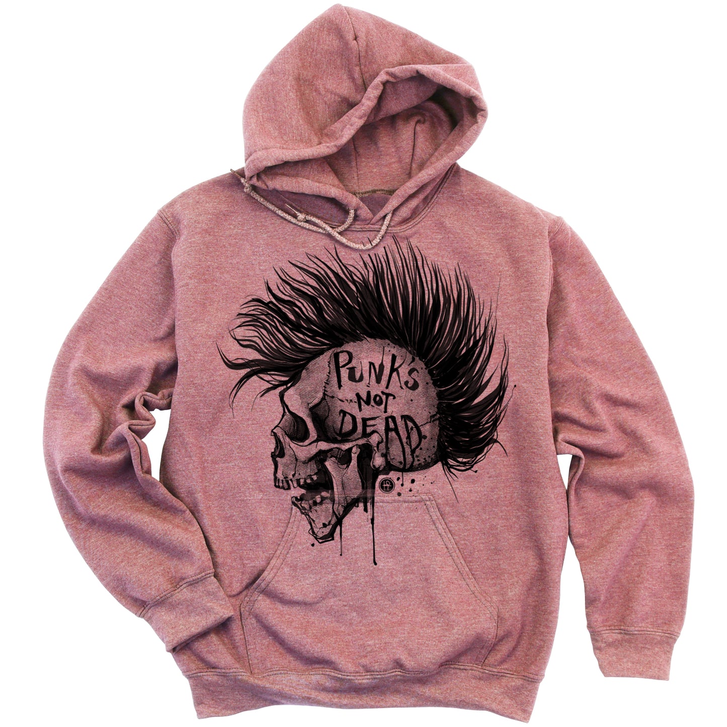 Punk's Not Dead: Skull & Mohawk Rebellion Hoodie
