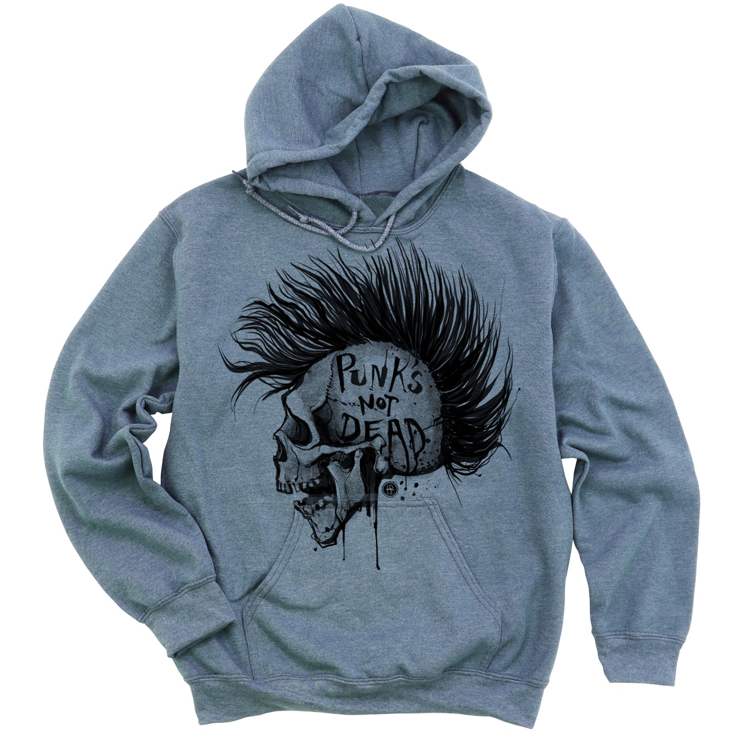 Punk's Not Dead: Skull & Mohawk Rebellion Hoodie