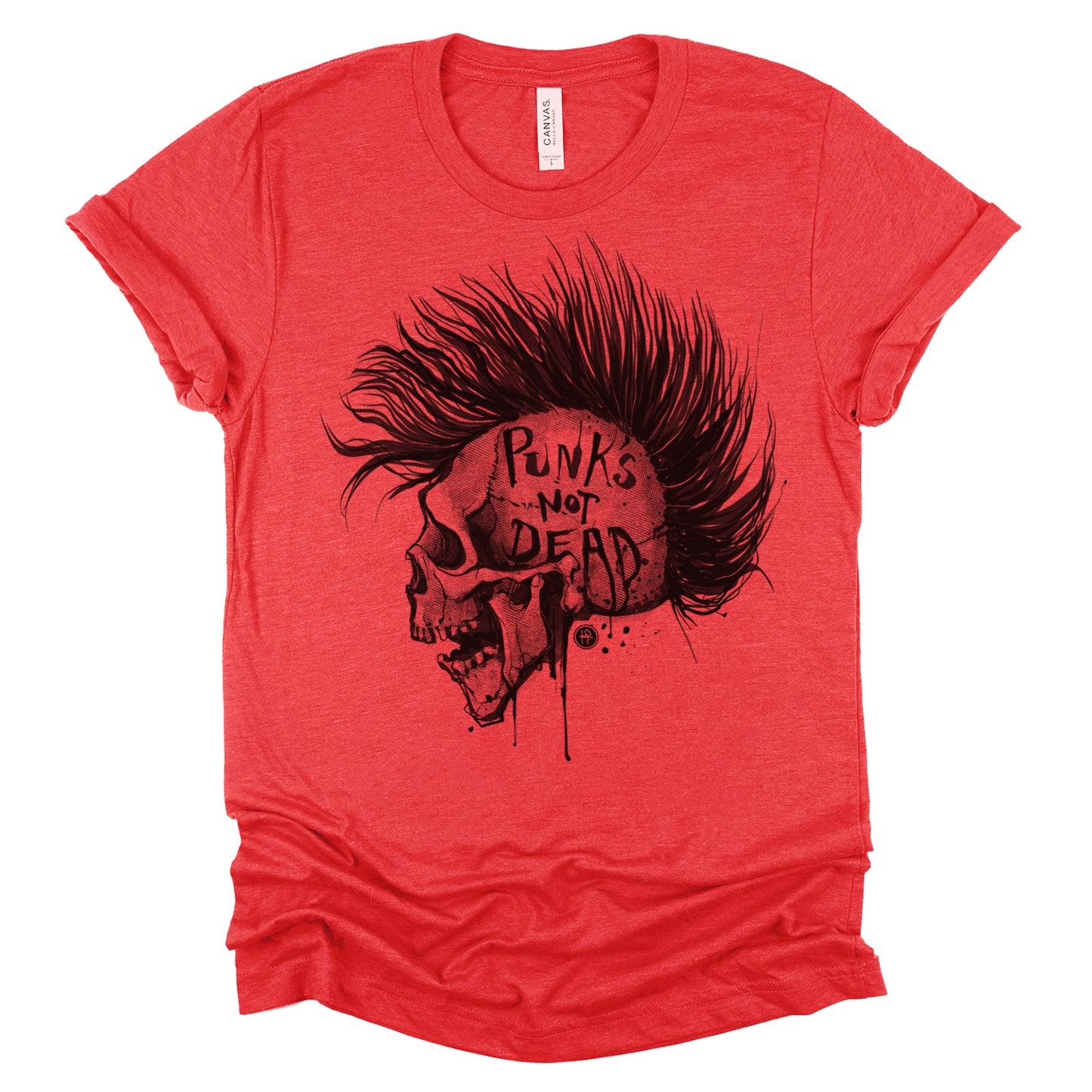 Punk's Not Dead: Skull & Mohawk Rebellion T-Shirt