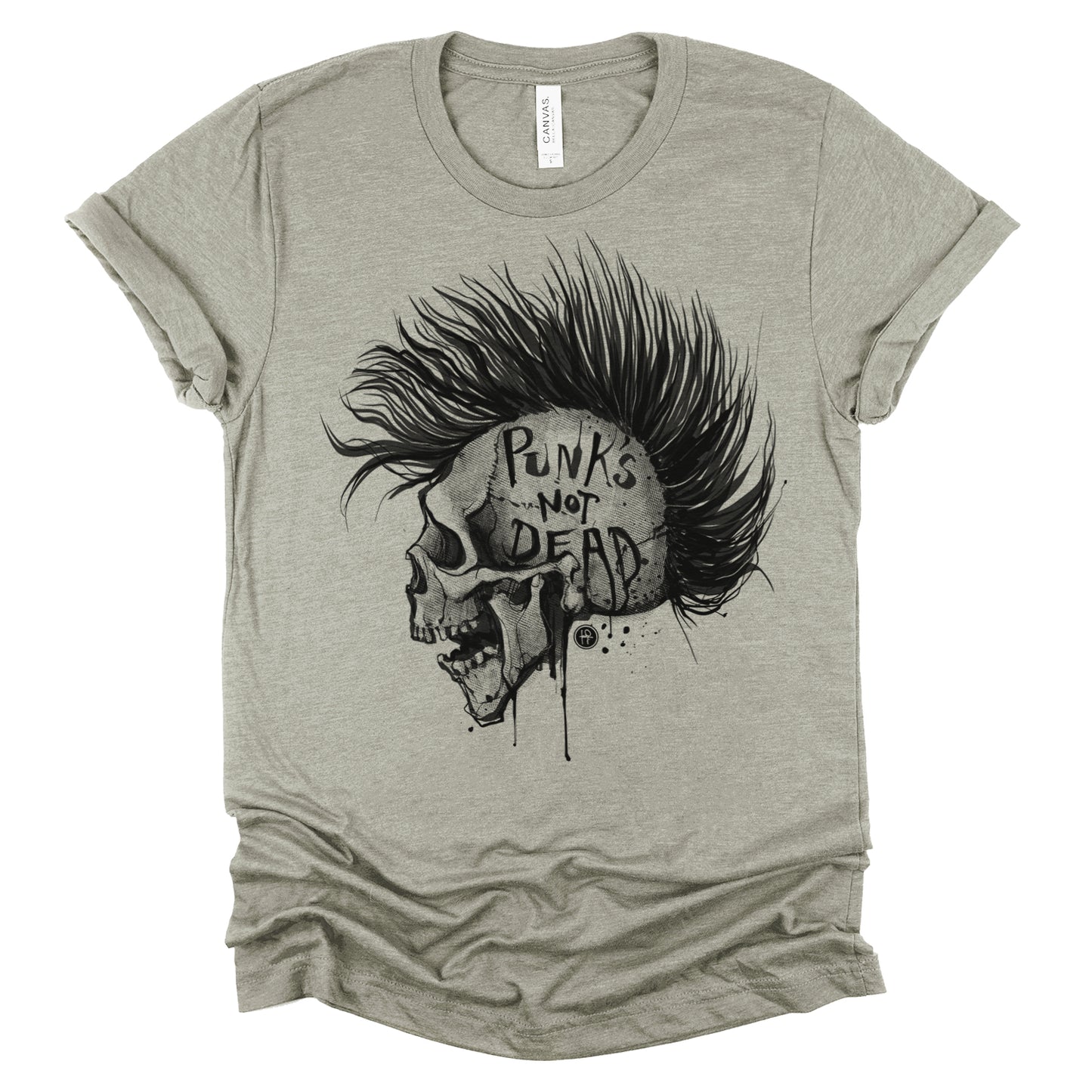 Punk's Not Dead: Skull & Mohawk Rebellion T-Shirt