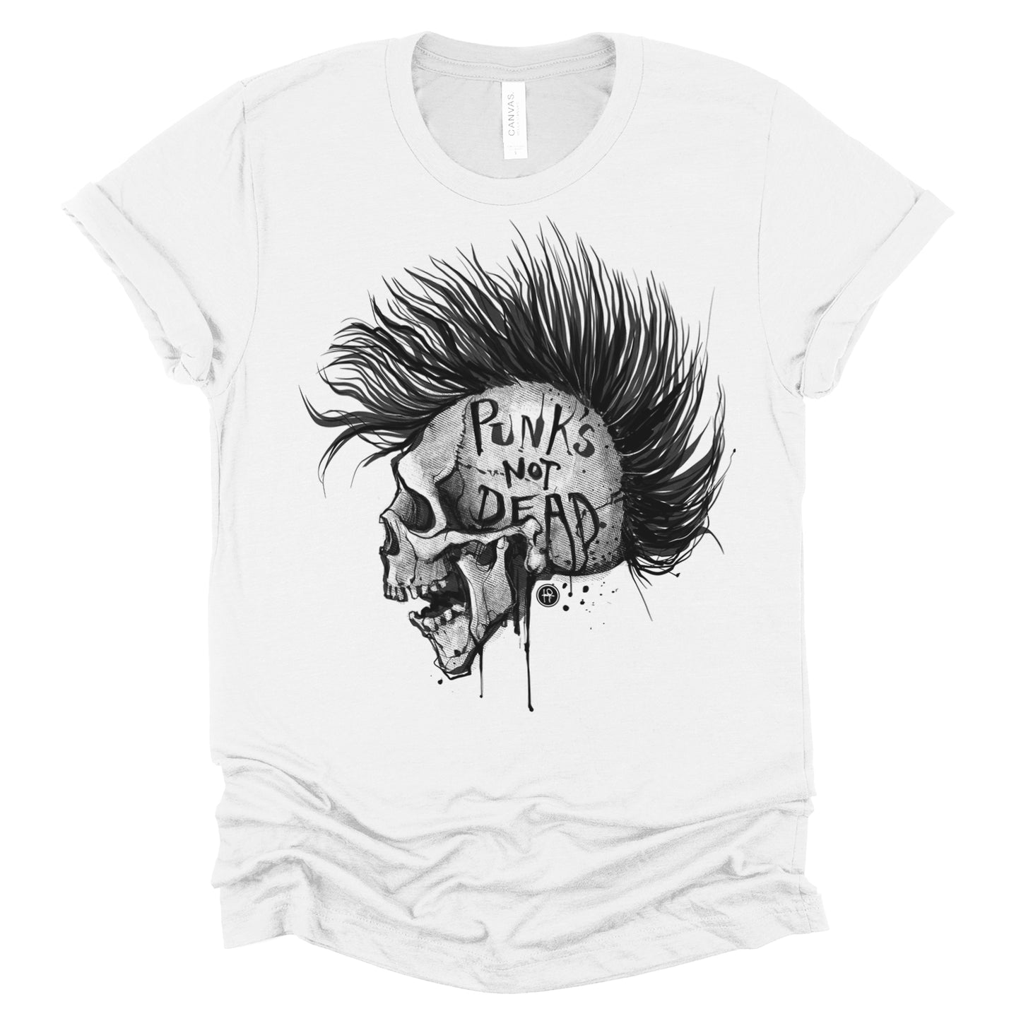 Punk's Not Dead: Skull & Mohawk Rebellion T-Shirt
