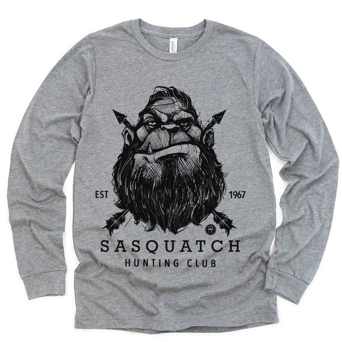 Sasquatch Custom Print Long Sleeve T-Shirt