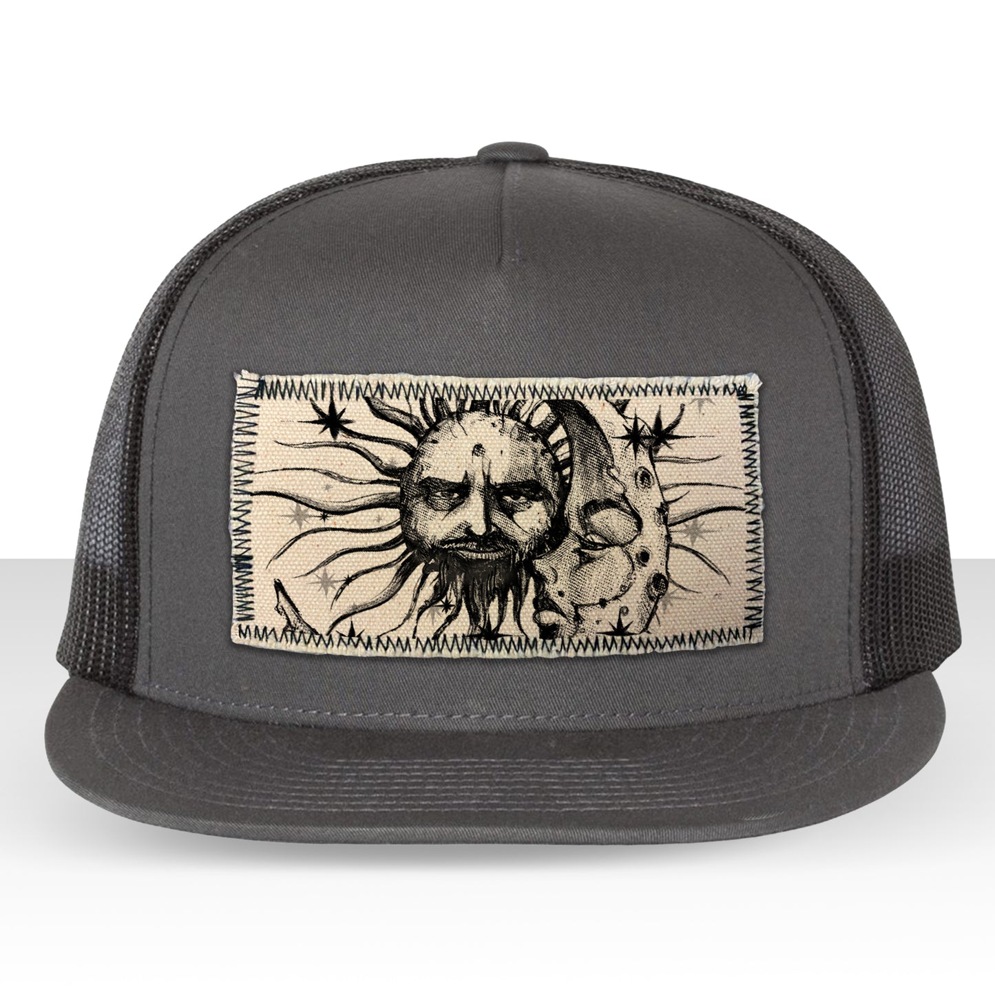 Sun & Moon: Celestial Duo Trucker Hat Art
