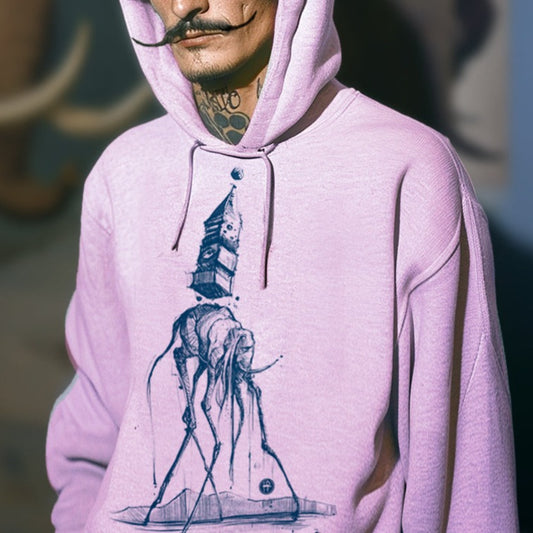 Dali's Elephant: Surreal Elegance Hoodie