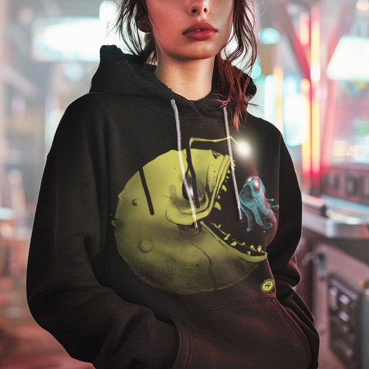 Hungry Pac-Man & Ghost: Deep Sea Predator Hoodie