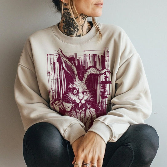 March Hare Tea Time: A Caffeinated Delight Sweatshirt