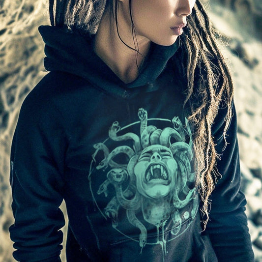 Medusa's Pain: Scream Captured Hoodie