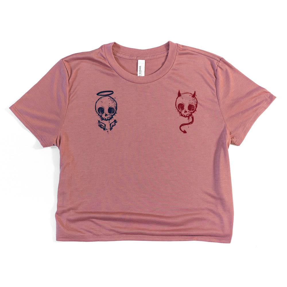 Angels & Devils On Your Shoulders: Seductive Temptations Crop Tee