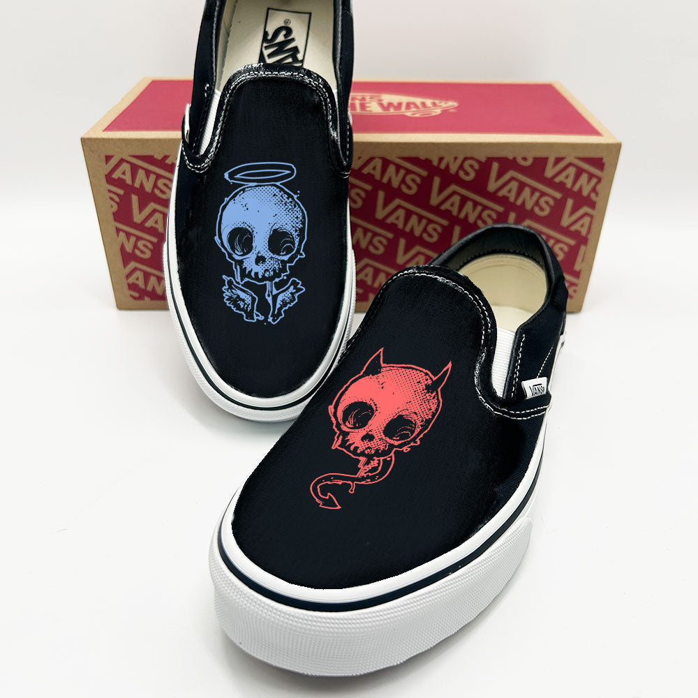 Angel & Devil Vans Slip ons