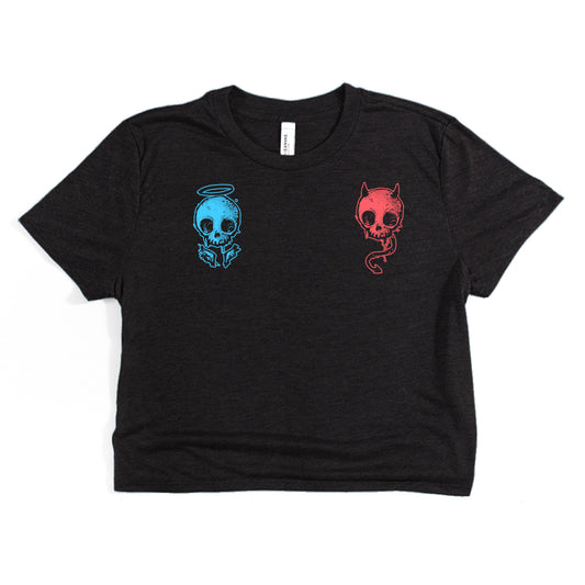 Angels & Devils On Your Shoulders: Seductive Temptations Crop Tee